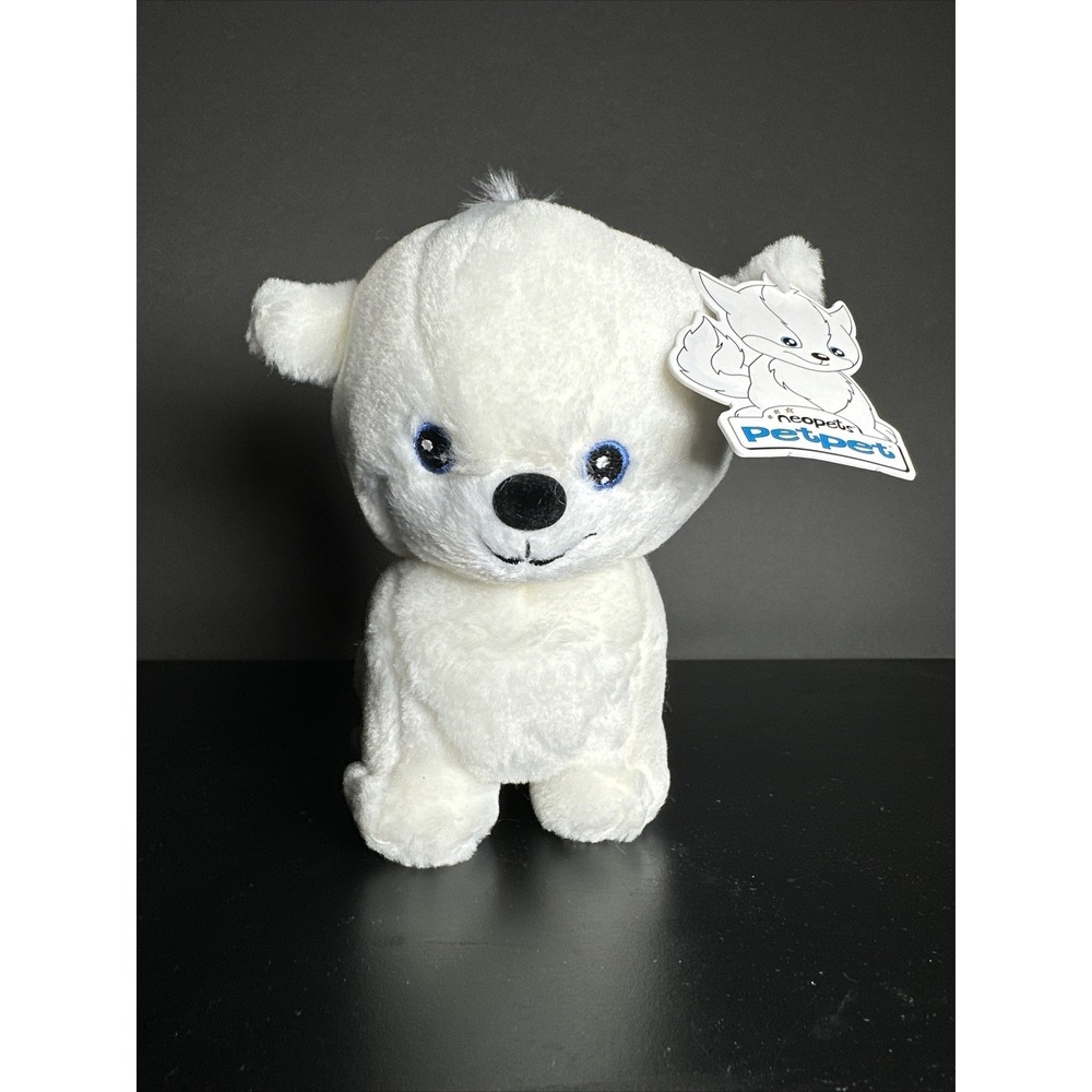 Neopets WHITE DOGLEFOX Plush NWT Limited Too Dog Fox Stuffed Animal Y2K